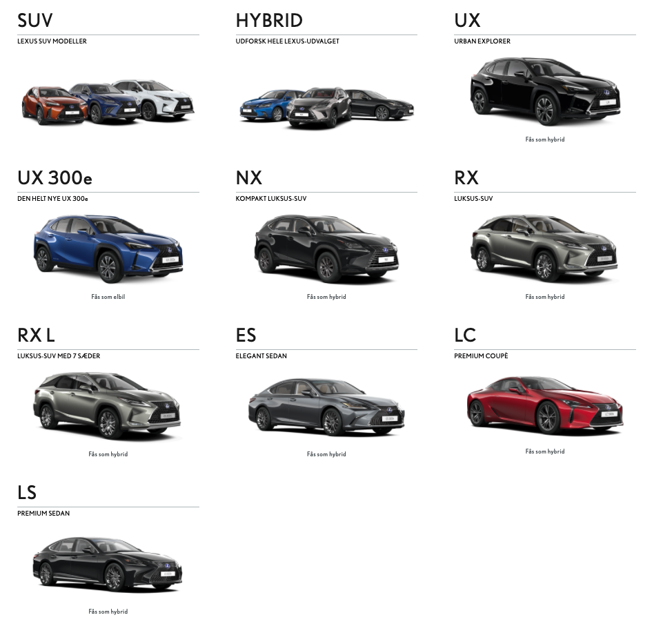 NU kommer Lexus tilbage til Danmark - vil sælge 8 forskellige modeller ...