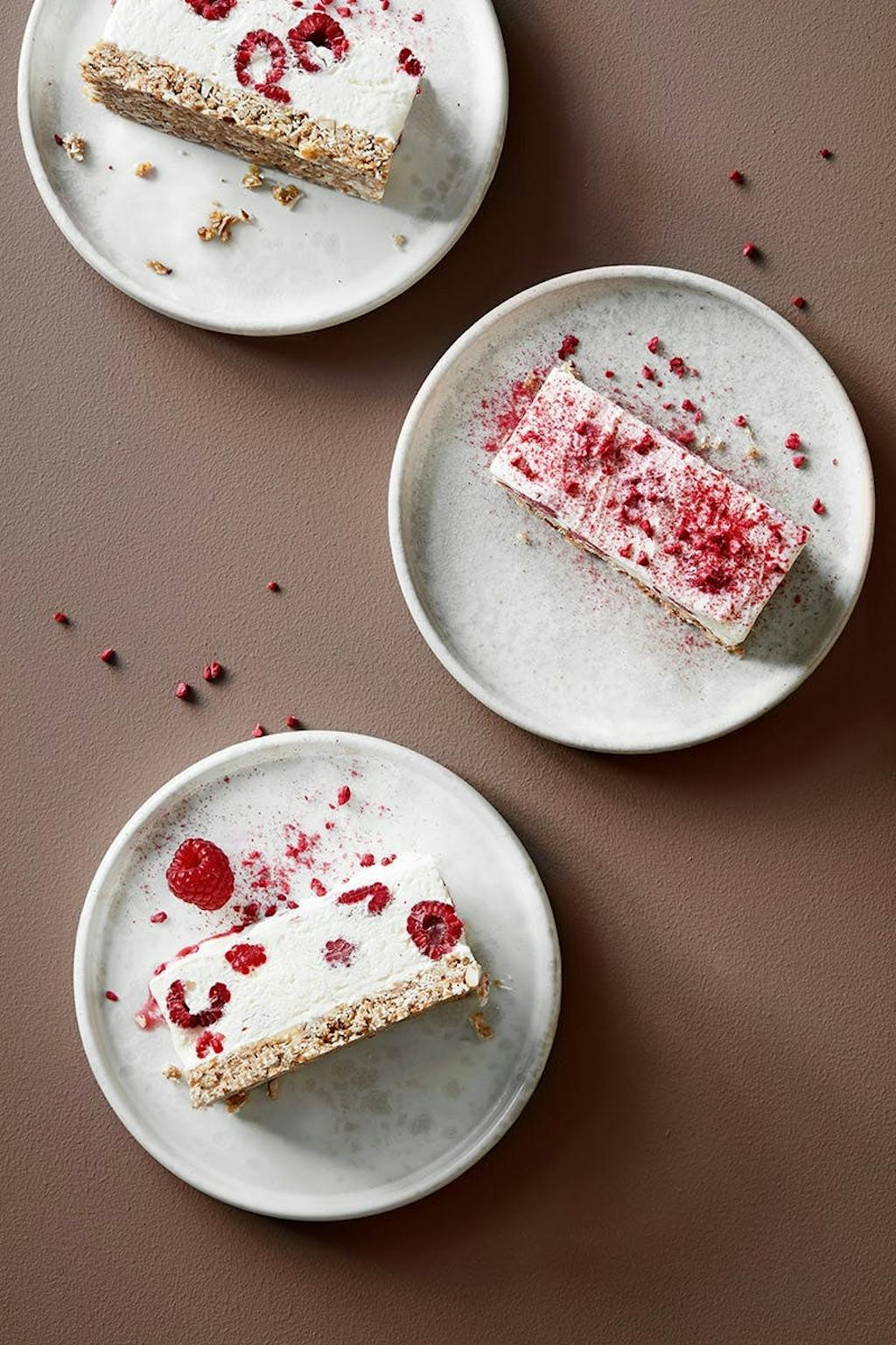 Hindbærcheesecake isbar
