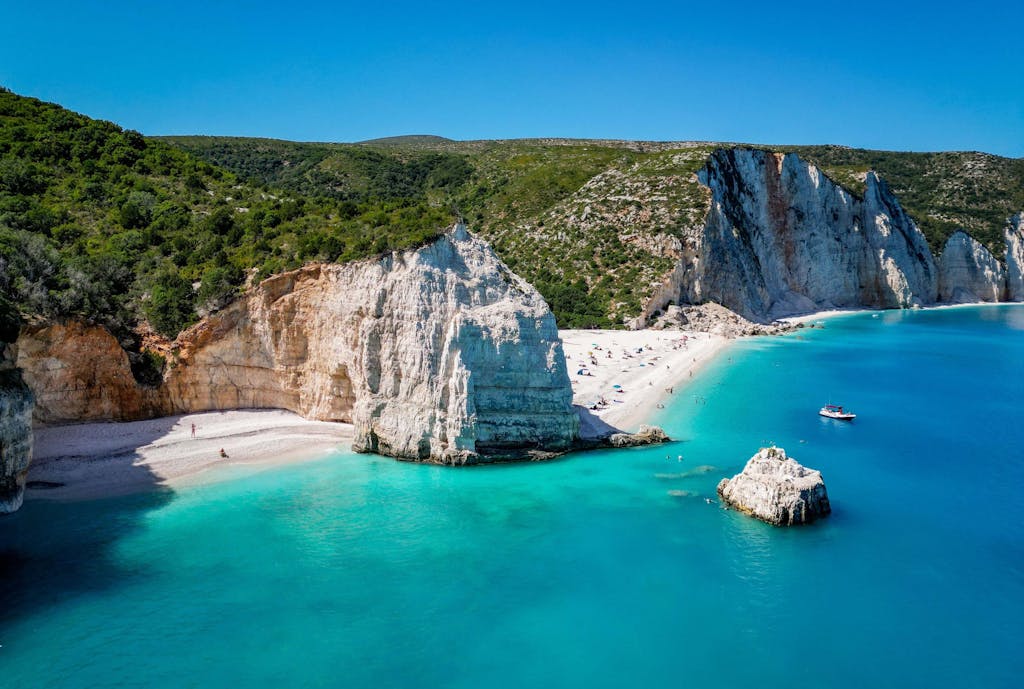 Hvide sandstrande på Kefalonia Hvide sandstrande på Kefalonia