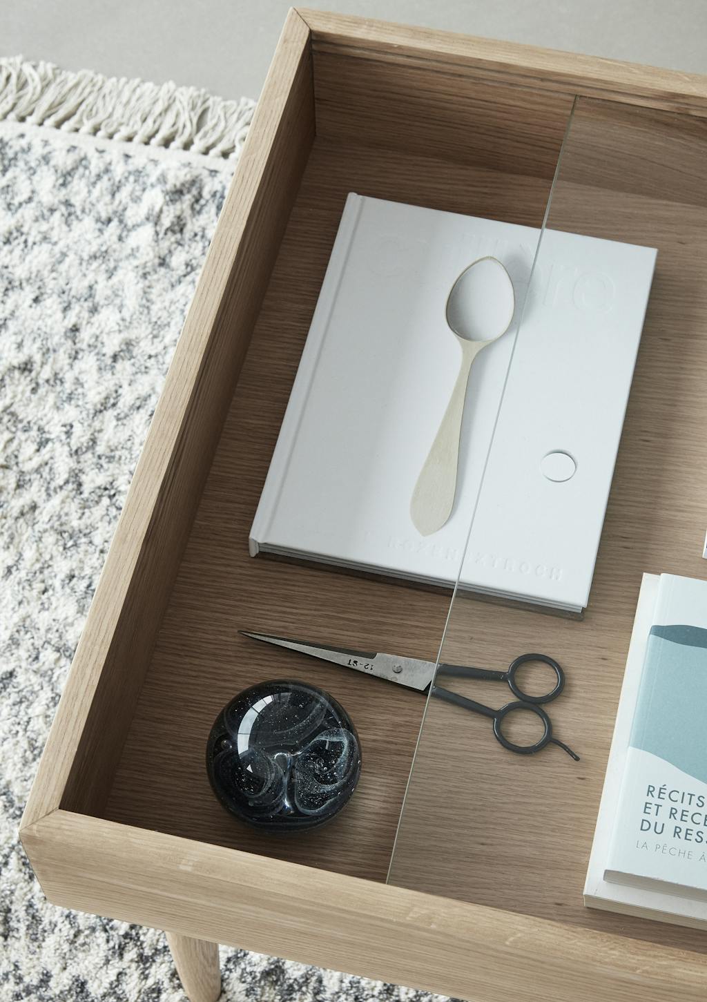 Hübsch sofabord sofabord Hübsch glasplade opbevaring