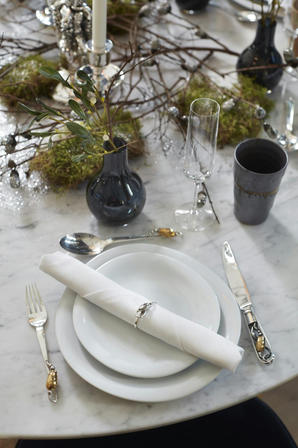 Smukt dækket julebord