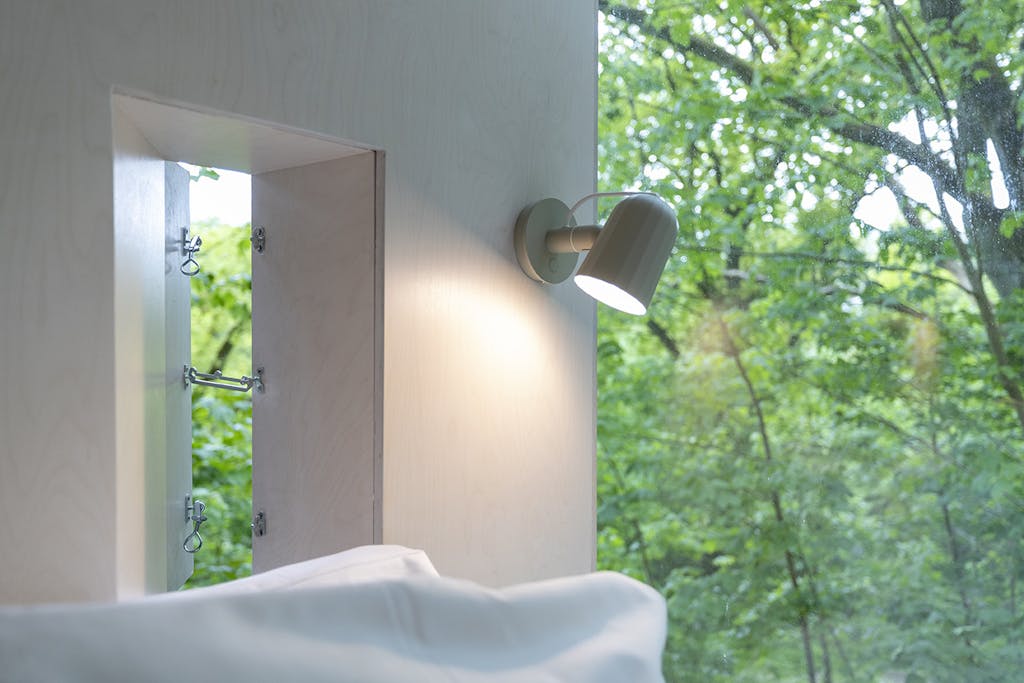 Løvtag trætophotel Mariager Fjord