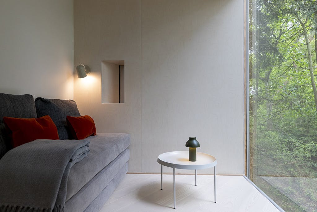 Løvtag trætophotel Mariager Fjord