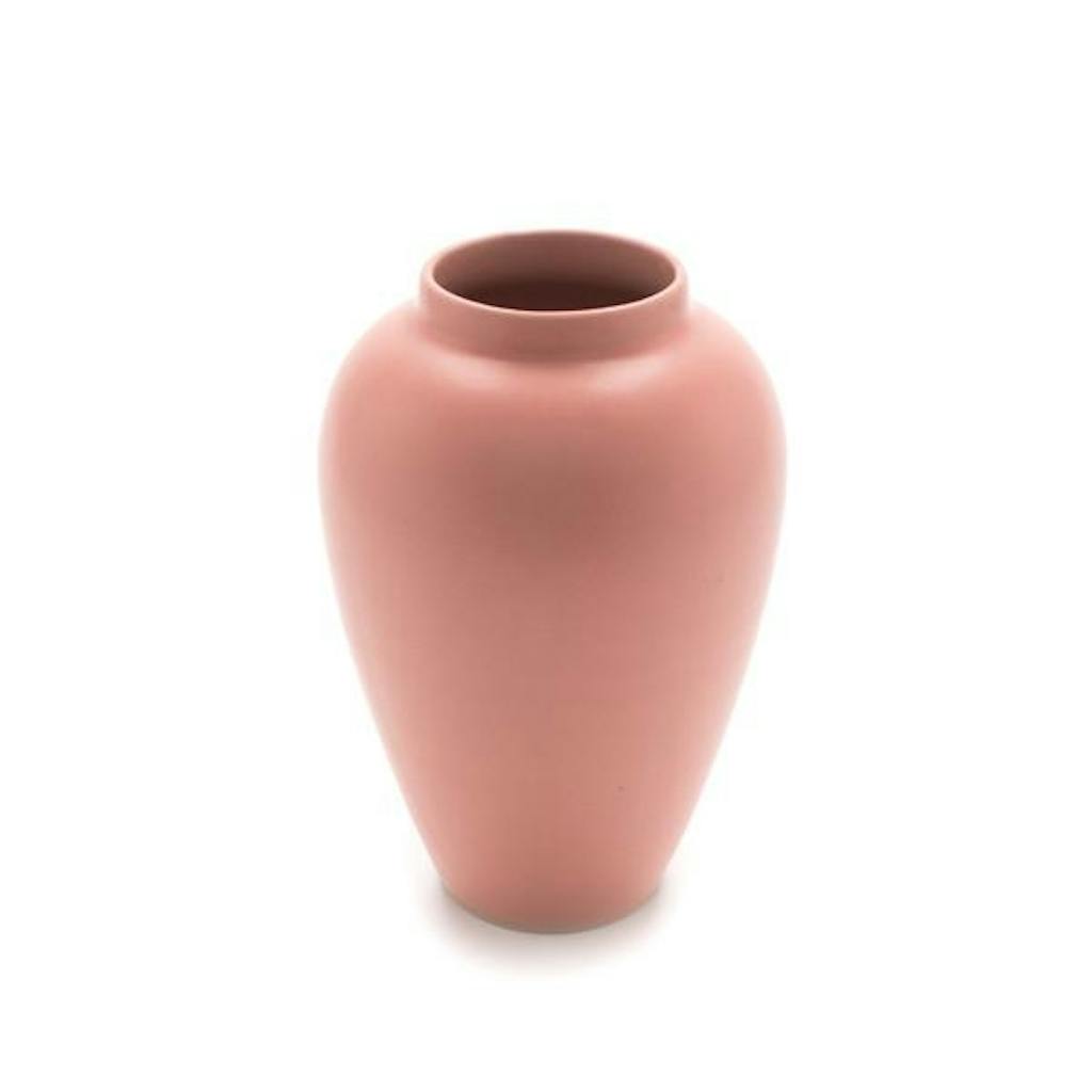 lyserød vase stilleben