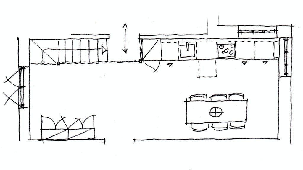 Plantegning med Lone Barslunds forslag til ændringer