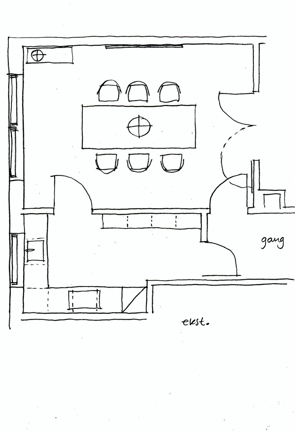 plantegning køkken spisestue