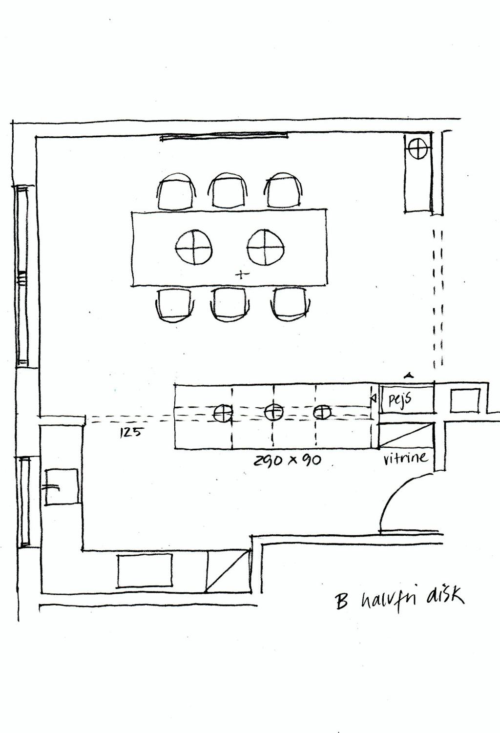 plantegning køkken spisestue