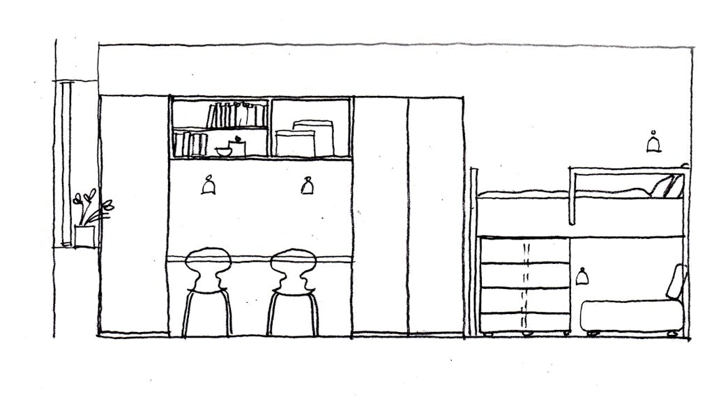 børneværelse med etageseng