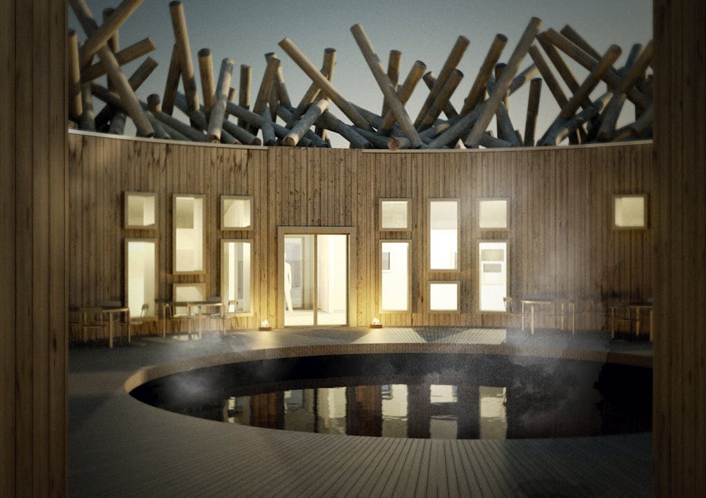 wellness artic bath koldbad vinterbadning treehotel sauna saunaområde