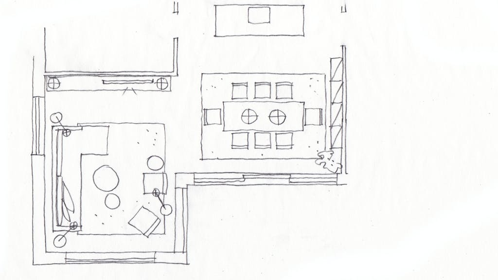 plantegning stue sofa tv 