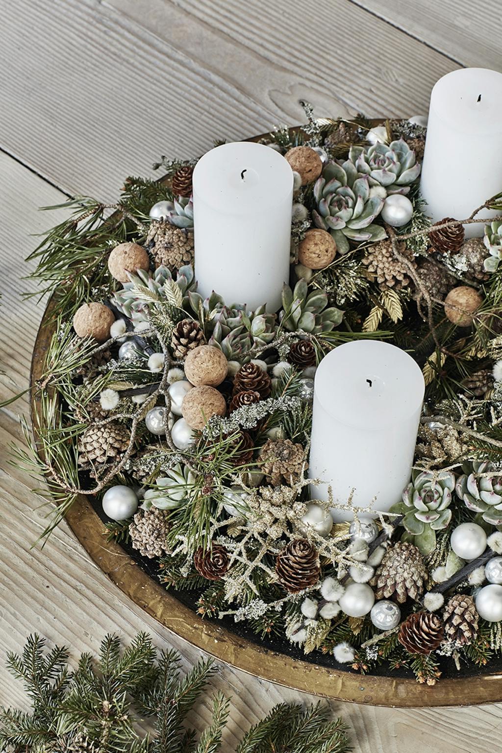 adventskrans dekoration annette von einem lys slukket