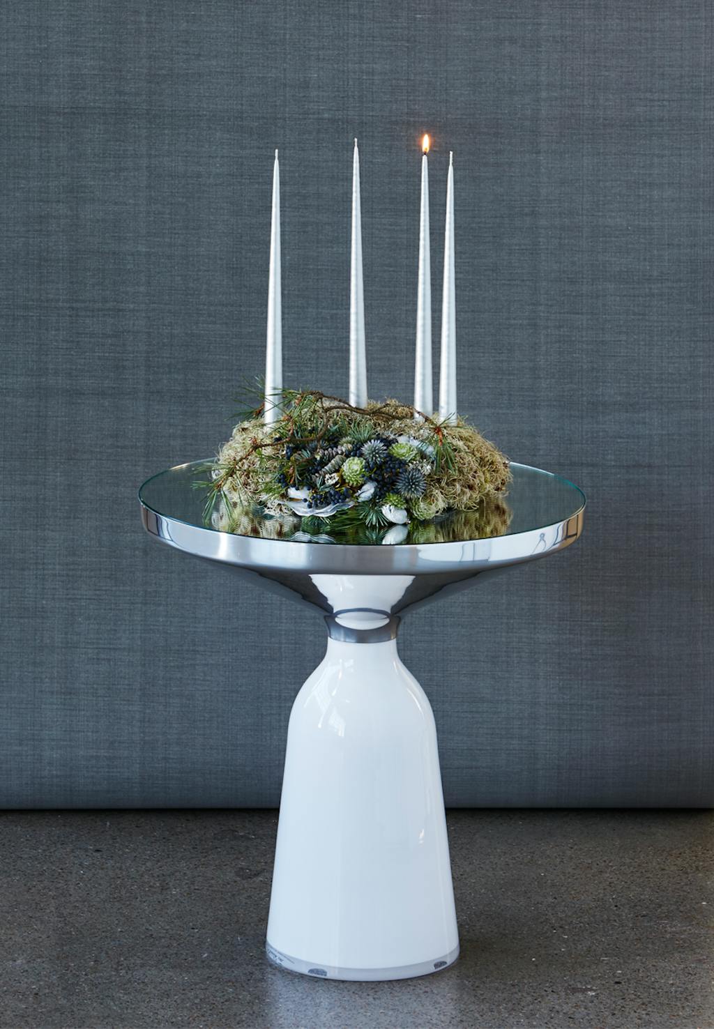 Elegant adventskrans lysdekoration