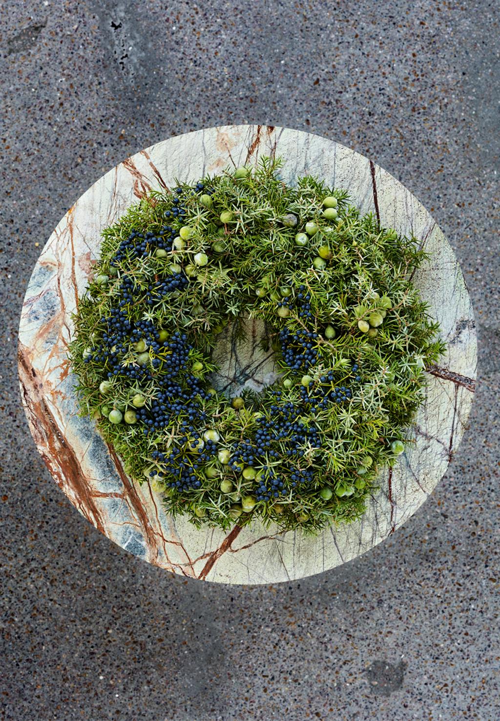 Grøn naturkrans cypresgran