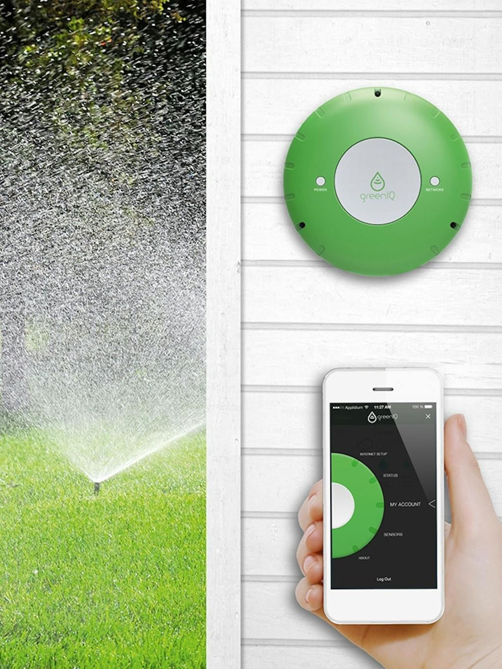 GreenIQ til haven styrer udendørs vandingssystemer og belysningen i haven