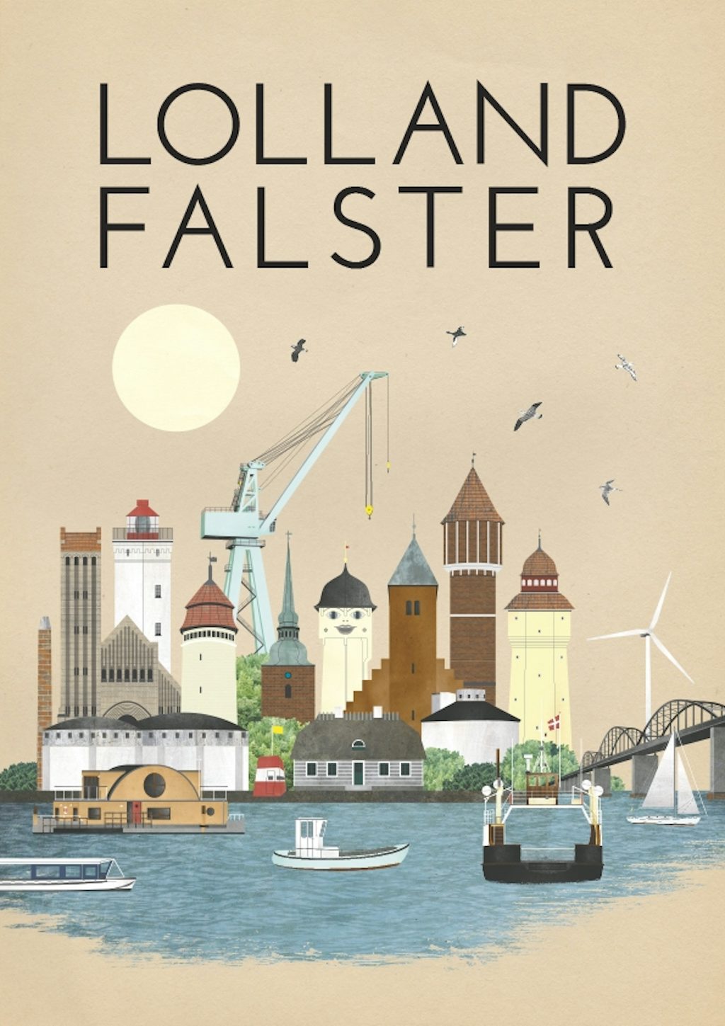grafisk by plakat af lolland falster