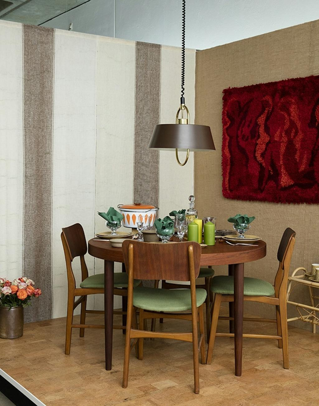 borddækning fra 1970erne udstilling fra Trapholt