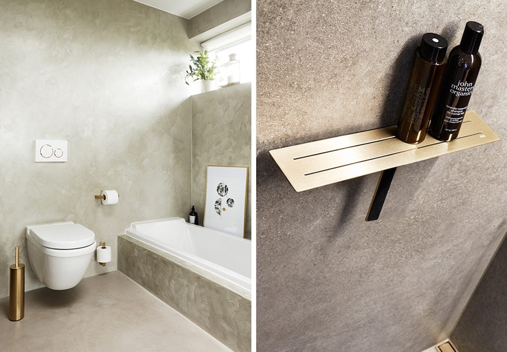 Unidrain reframe badeværelse toilet tilbehør messing