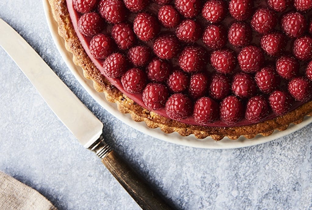hindbærtærte dessert tærte med frugt