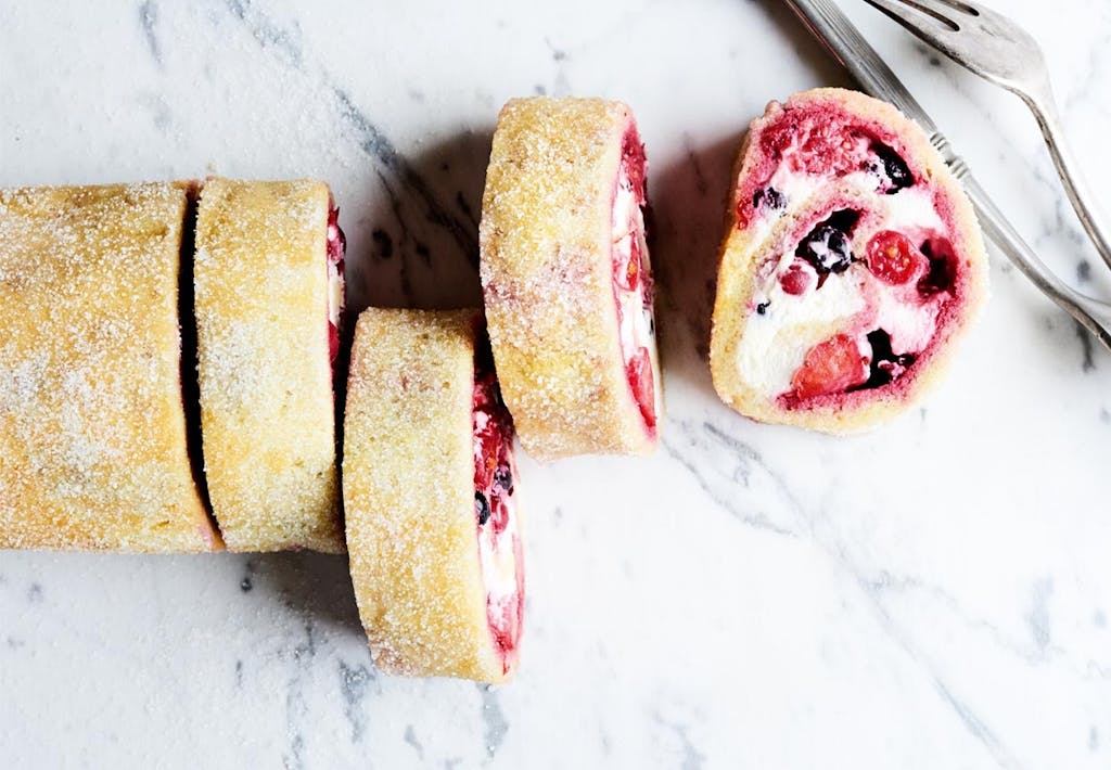 Roulade med rødgrød