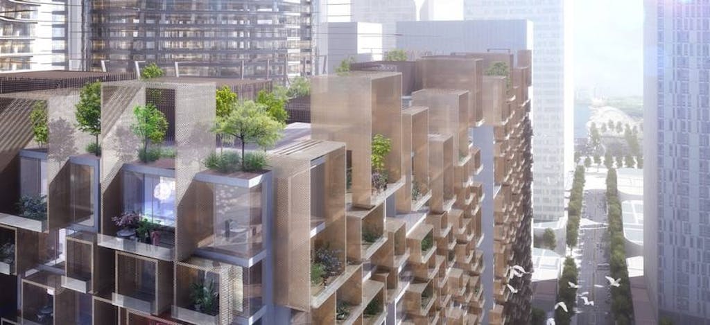 Luksuriøse boliger placeret i to 34-etagers strukturer