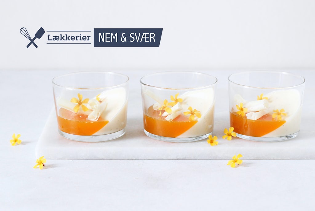 Kærnemælkspanna cotta med passionsfrugt og hvid chokolade bobedre.dk