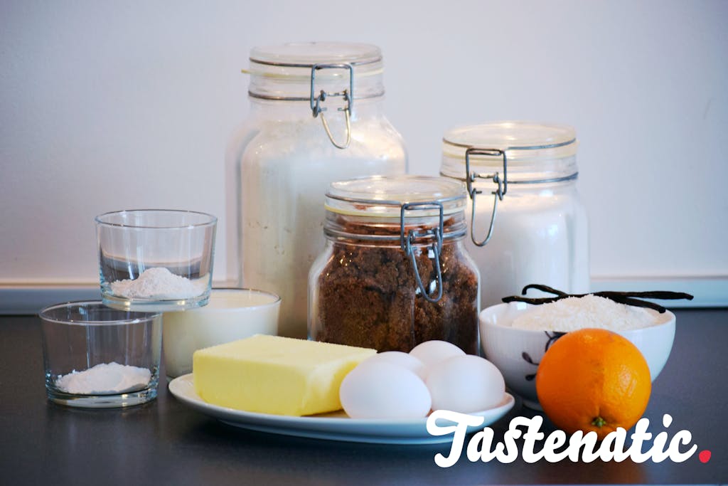 Drømmekage - alle ingredienser til den nemme opskrift.