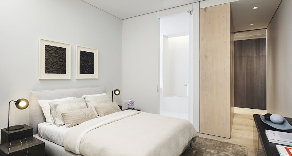 boliger lejlighed new york soveværelse pude hvid