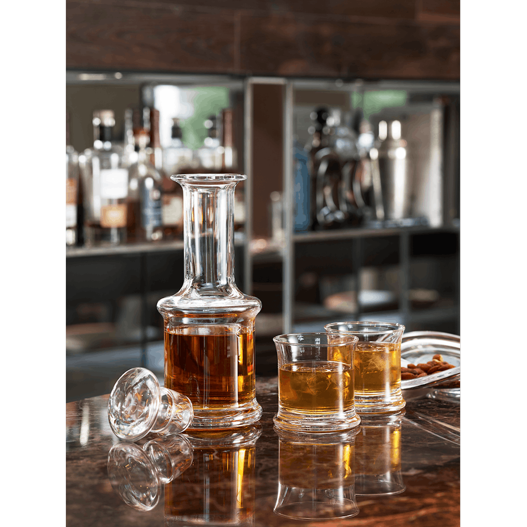 Mundblæst glaskaraffel 