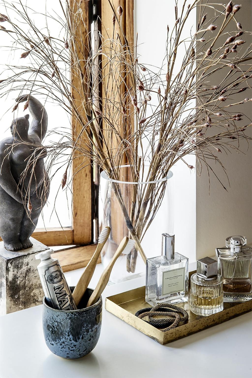 bolig indretning klampenborg villa bungalow badeværelse pynt