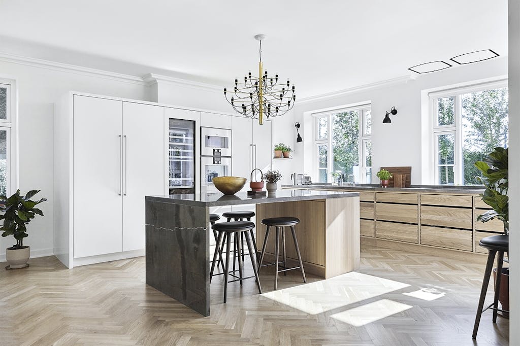 villa hellerup indretning køkken 