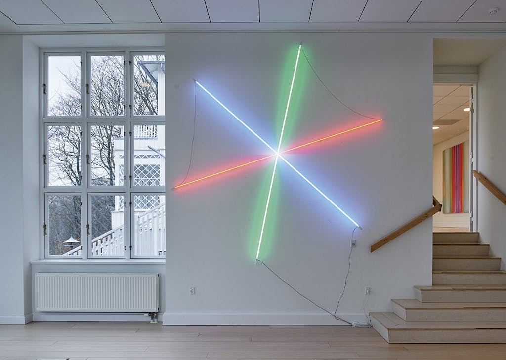 lyskunst på galleri DGV i svendborg farver