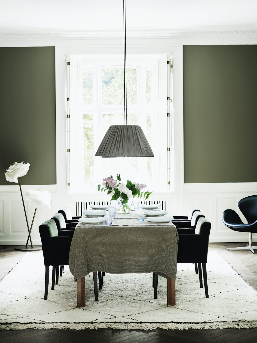 spisebord stue spisebordsstole lampe