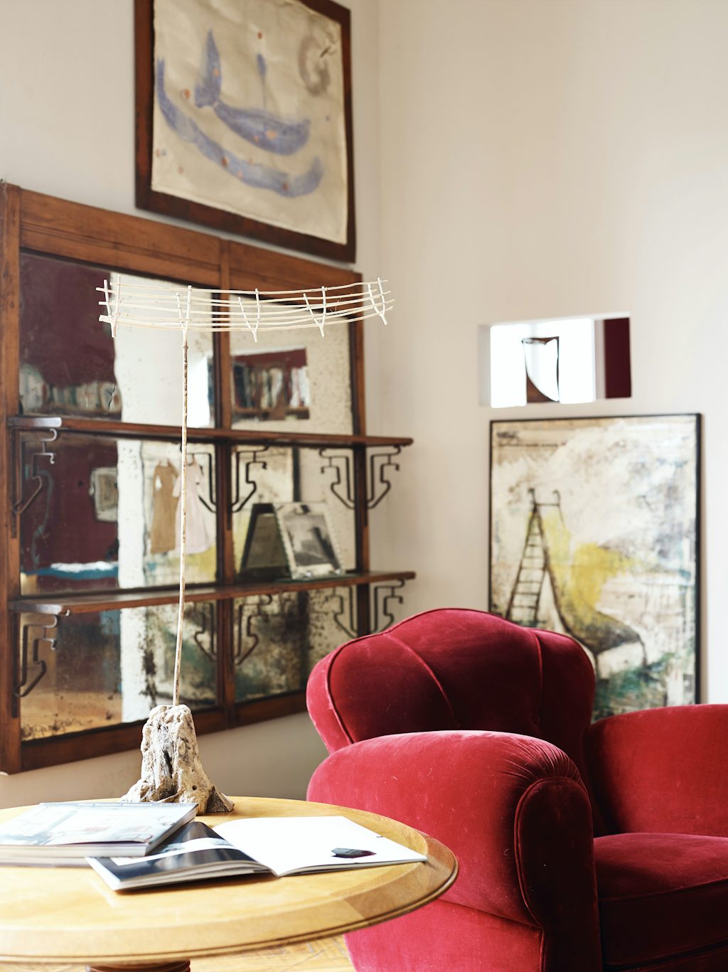 stefano vitali home bolig galleri hus rød lænestol