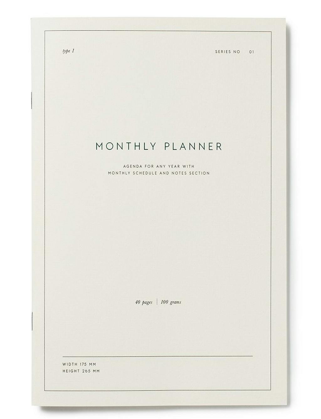 Kartotek Copenhagen monthly planner månedskalender