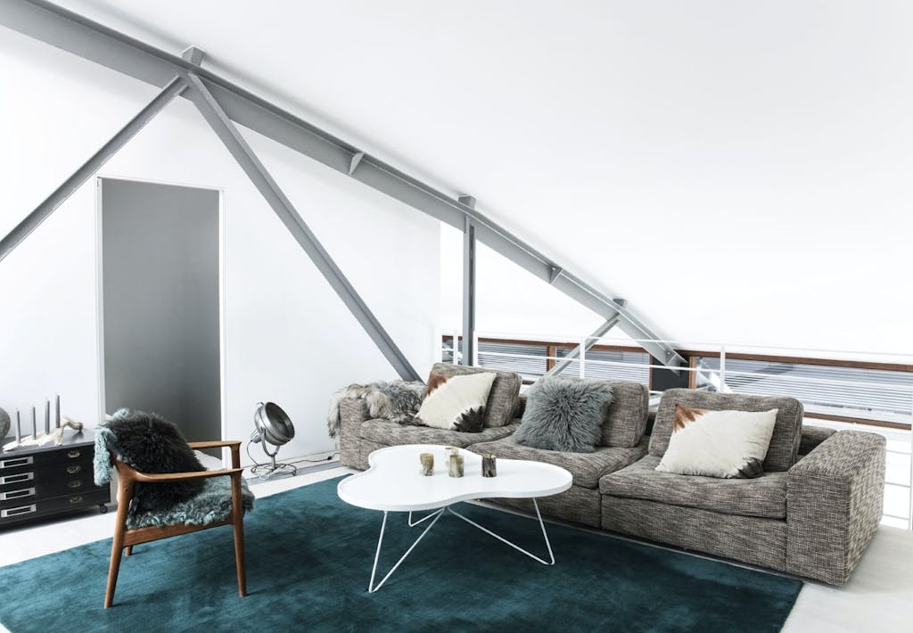 Blå-grøn tæppe fra Massimo