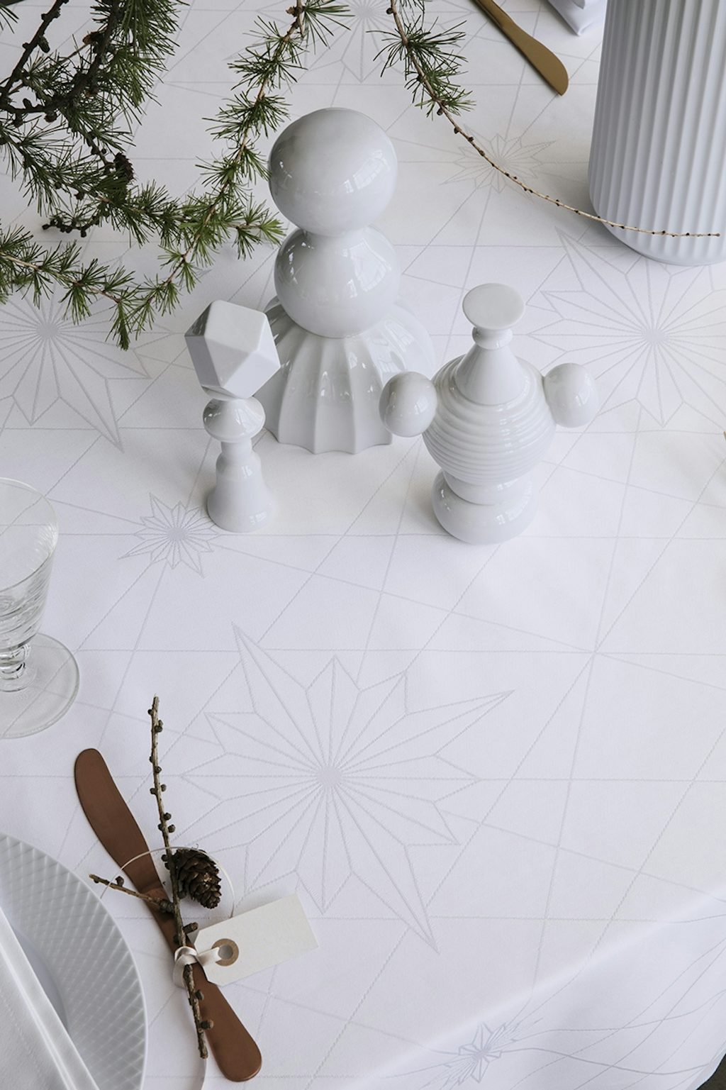 juledug dug georg jensen dansk design rød hvid stjerne