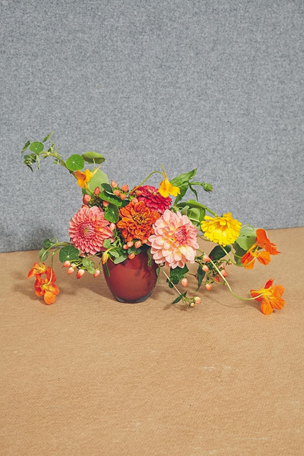 rød blomsterbuket fra bogen blomst