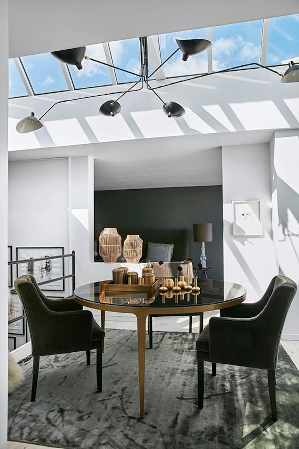 spisestue med ovenlysvindue