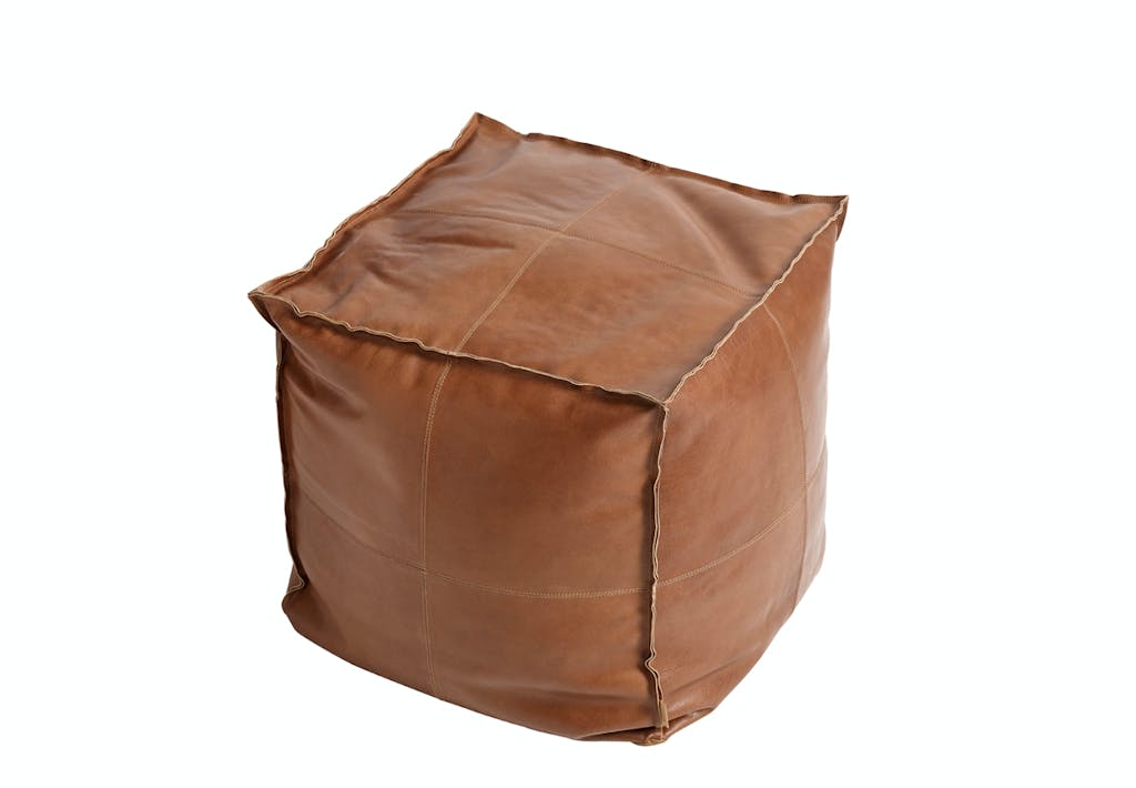 Camou læderpuf Camou læderpuf