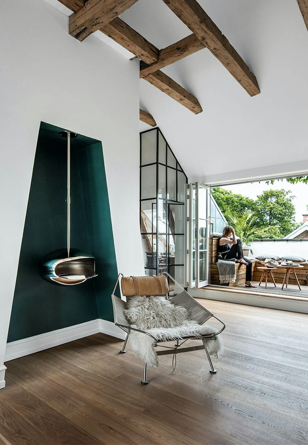 En lille krog med pejs