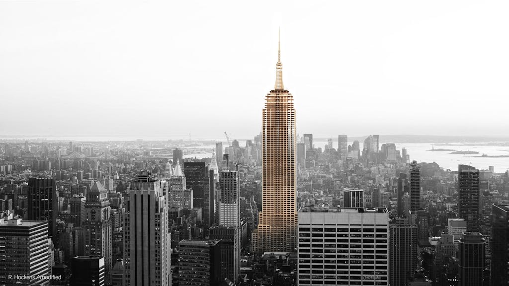 Empire State Building af træ