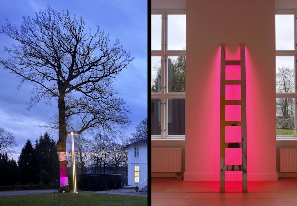 Lyskunst på galleri dgv i svendborg af Viera Collaro