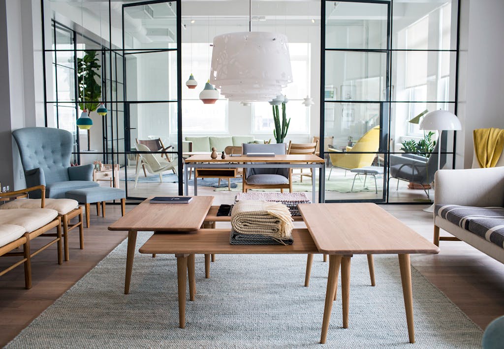 Showroom i New York City med møbler og boliginventar fra Carl Hansen & Søn