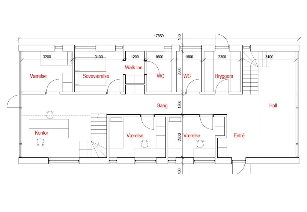 Plantegning stueetage Plantegning stueetage