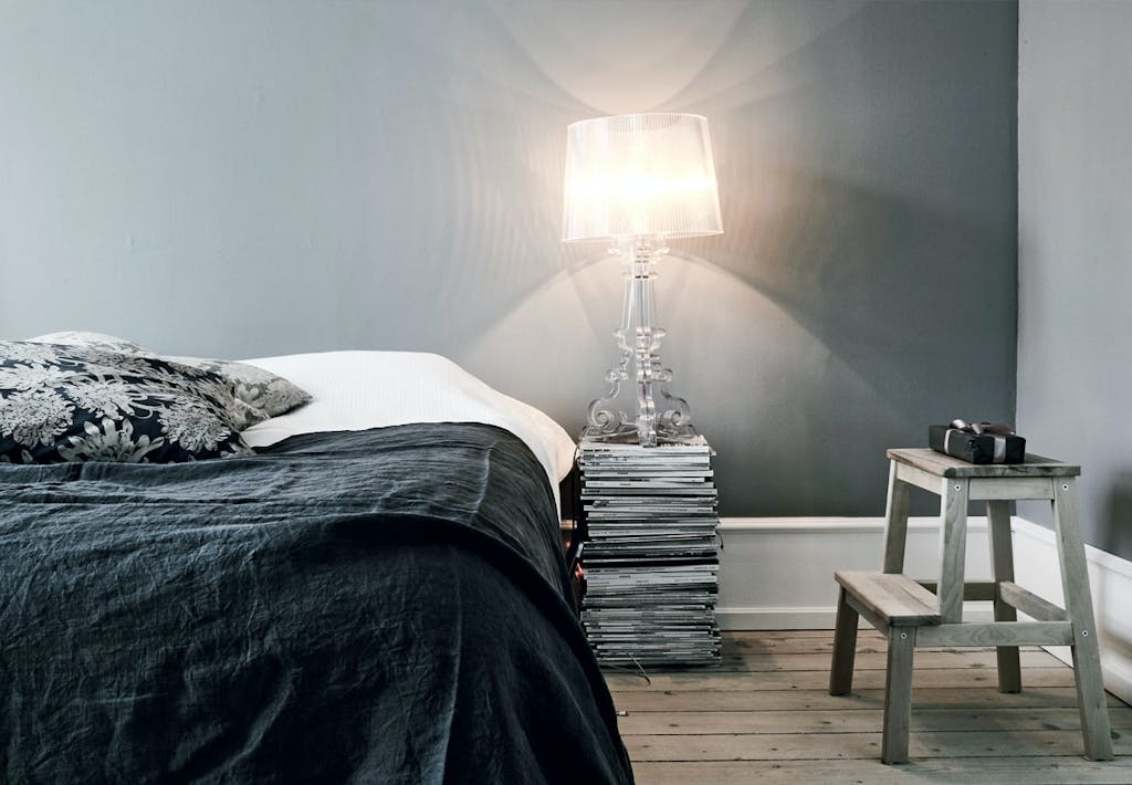 Grå toner i soveværelset