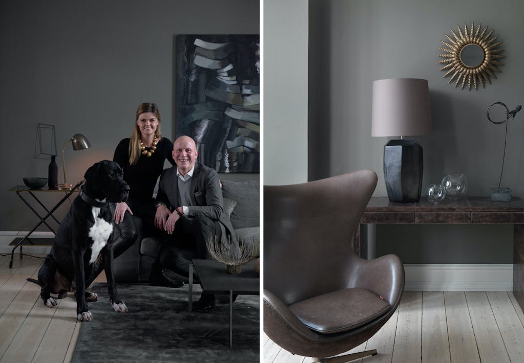 Lene Halse Hornemanns hus med mørke toner og rolig elegance