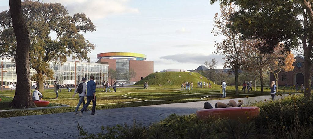 Kuplen under officiersarealerne foran Aros og Musikhuset Aarhus