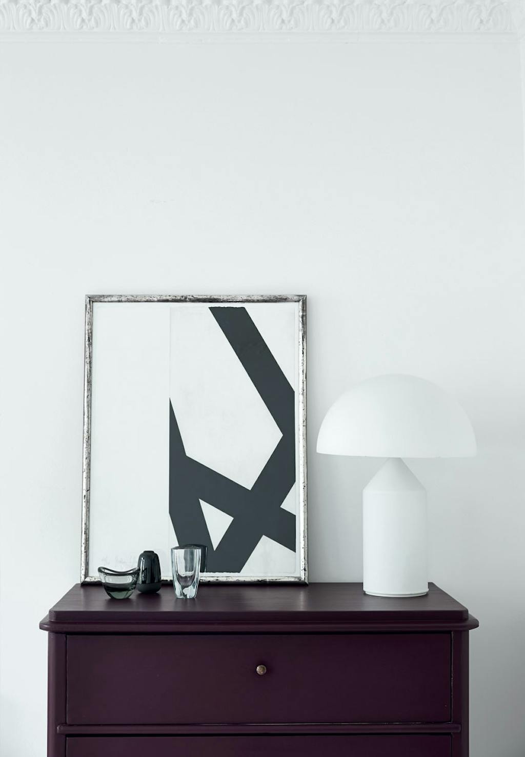 Hvid Atollo-lampe fra Oluce