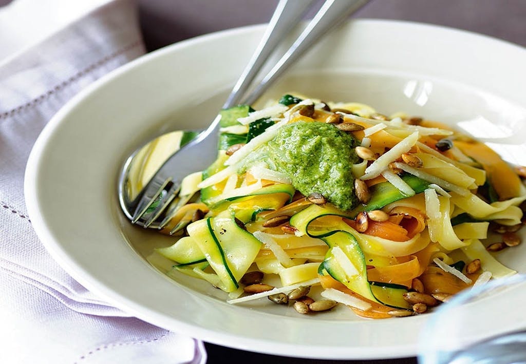 Pasta med squash og gulerødder