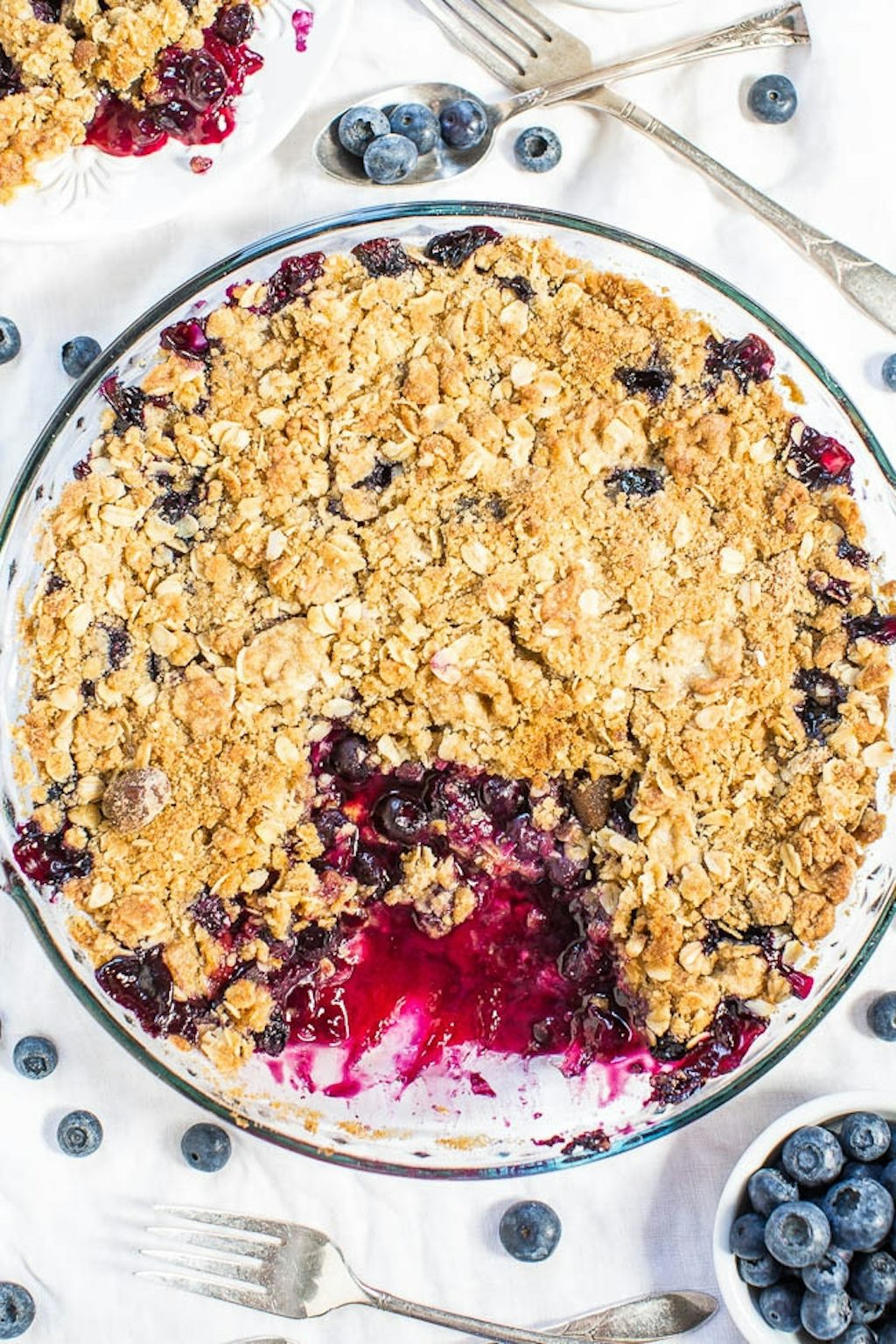 Blåbærcrumble Blåbærcrumble